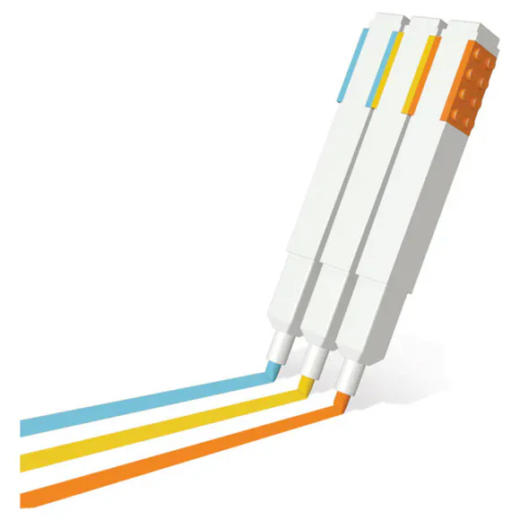 Lego Highlighters - 3 Pack - Image 2