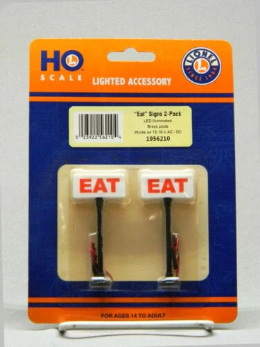 Lionel HO EAT Lighted Sign 2-Pack** - Image 2