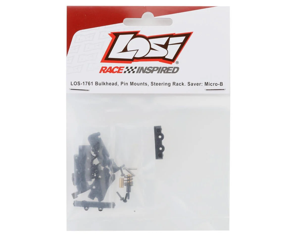 Losi Bulkhead, Pin Mounts, Steering Rack and Servo Saver, Micro-B [LOS-1761] - Image 2