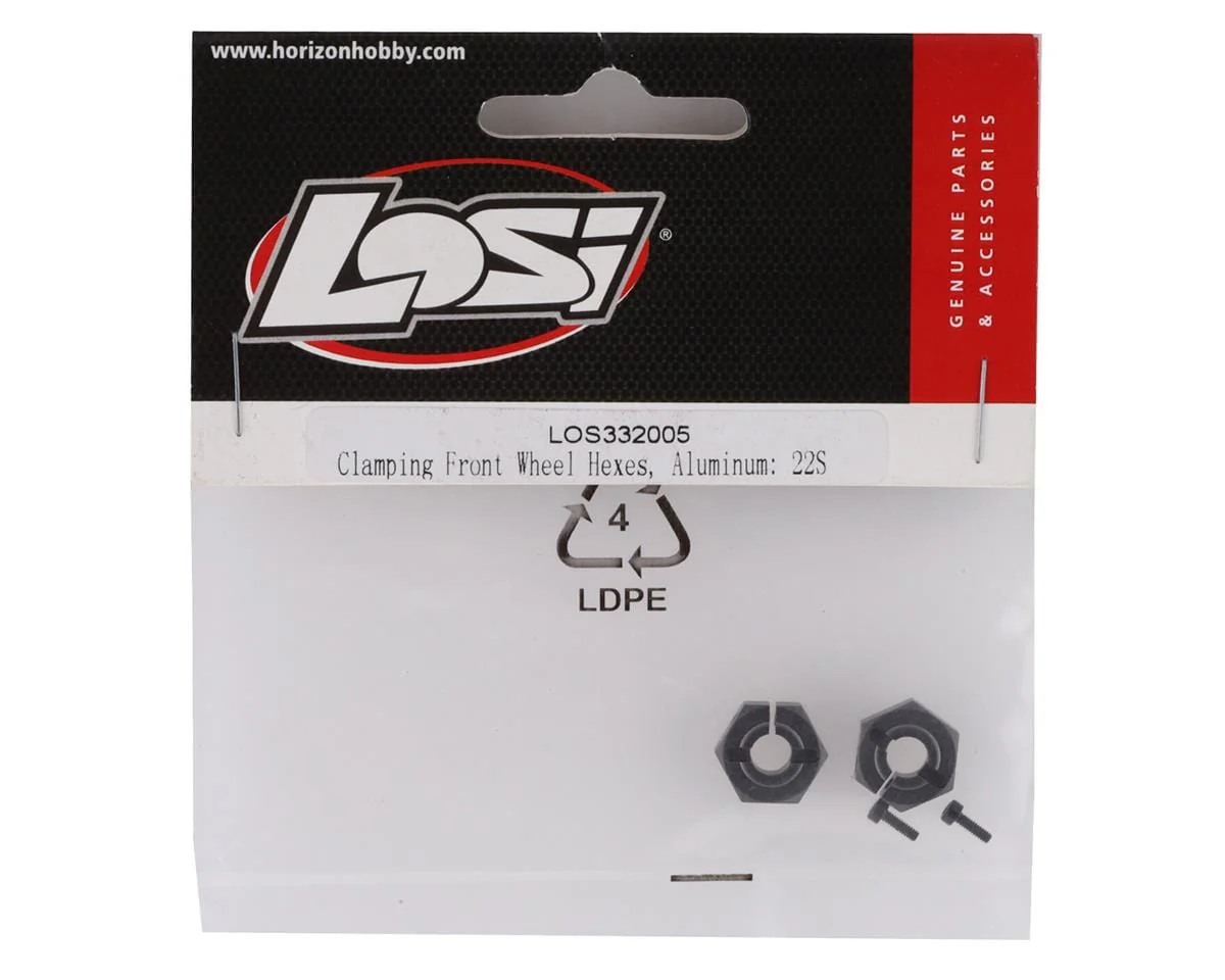Losi LOS332005 Clamping Front Wheel Hexes, Aluminum, 22S** - Image 2