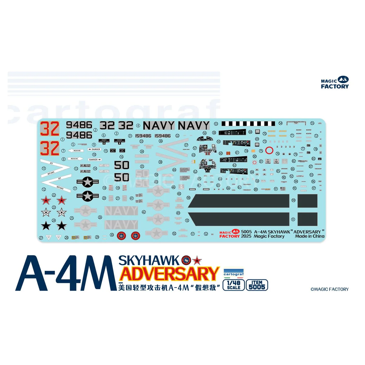 Magic Factory 1/48 A-4M Skyhawk Adversary Plastic Model Kit - Image 5