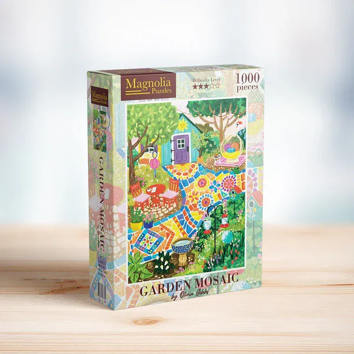 Magnolia 3472 Garden Mosaic Olivia Gibbs Special Edition 1000pc Jigsaw Puzzle