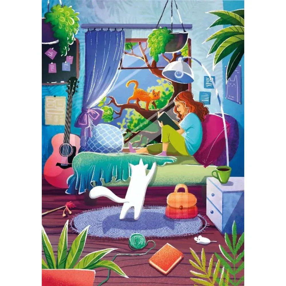 Magnolia 7051 Girl & Cats Evgenia Lumfur 1000pc Jigsaw Puzzle - Image 2