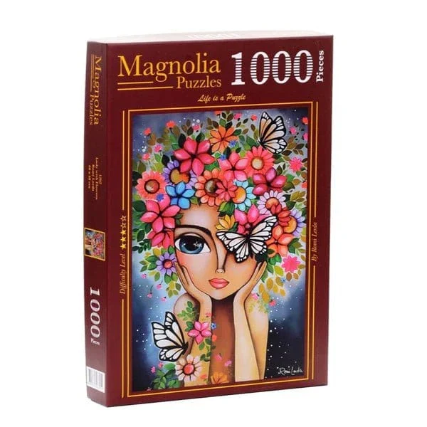 Magnolia Lady with Flowers Romi Lerda Special Edition 1000pc Jigsaw Puzzle