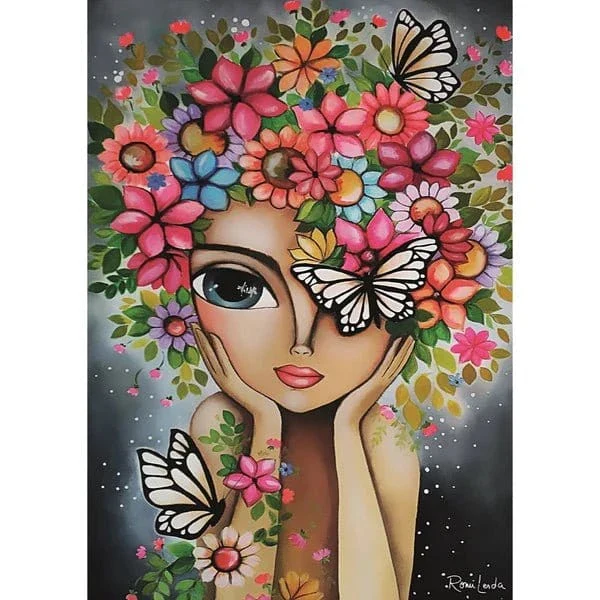 Magnolia Lady with Flowers Romi Lerda Special Edition 1000pc Jigsaw Puzzle - Image 2