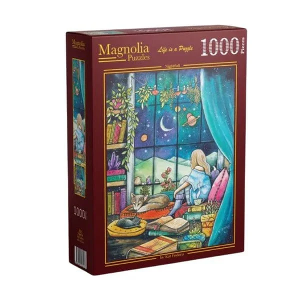 Magnolia Nightfall Kat Fedora 1000pc Jigsaw Puzzle