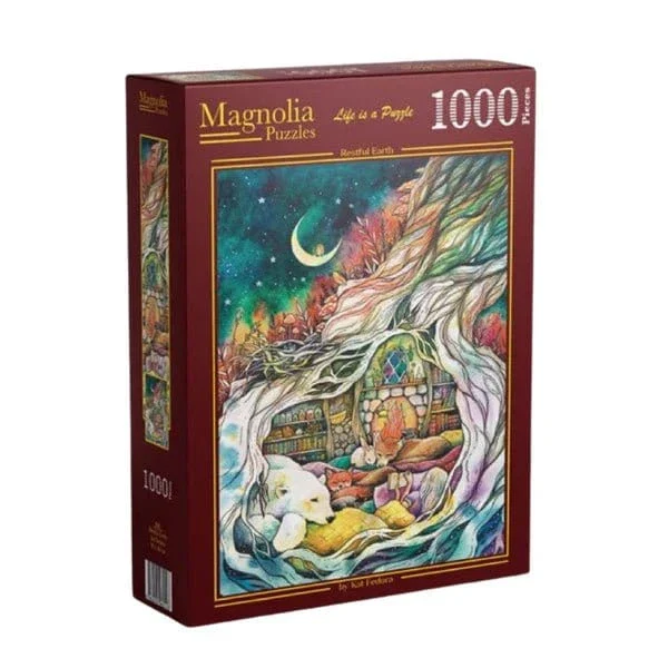 Magnolia Restful Earth Kat Fedora 1000pc Jigsaw Puzzle