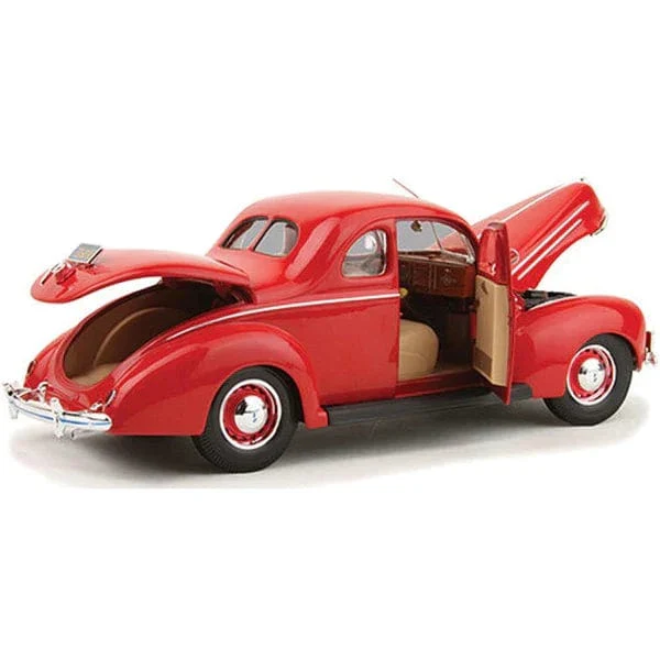 Maisto 1/18 1939 Ford Deluxe Coupe - Red - Image 2