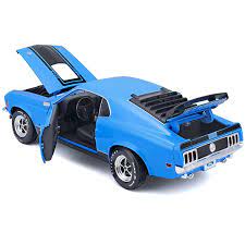 Maisto 1/18 1970 Ford Mustang Mach 1 - Blue - Image 2