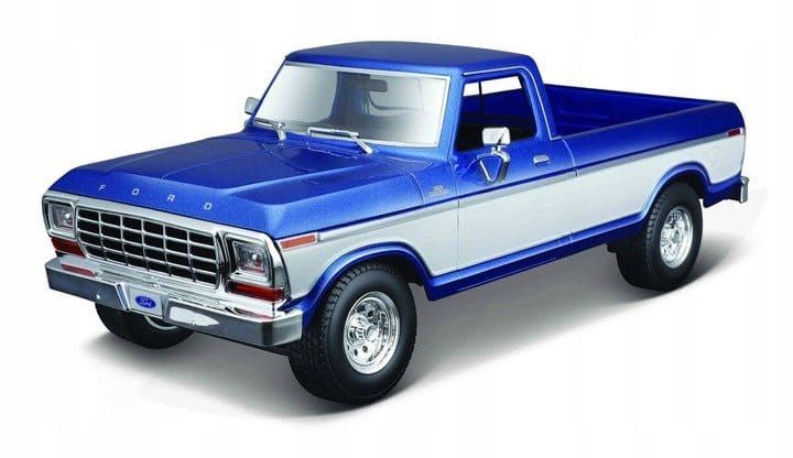 Maisto 1/18 1979 Ford F-150 Pickup Truck Blue/White Diecast Model