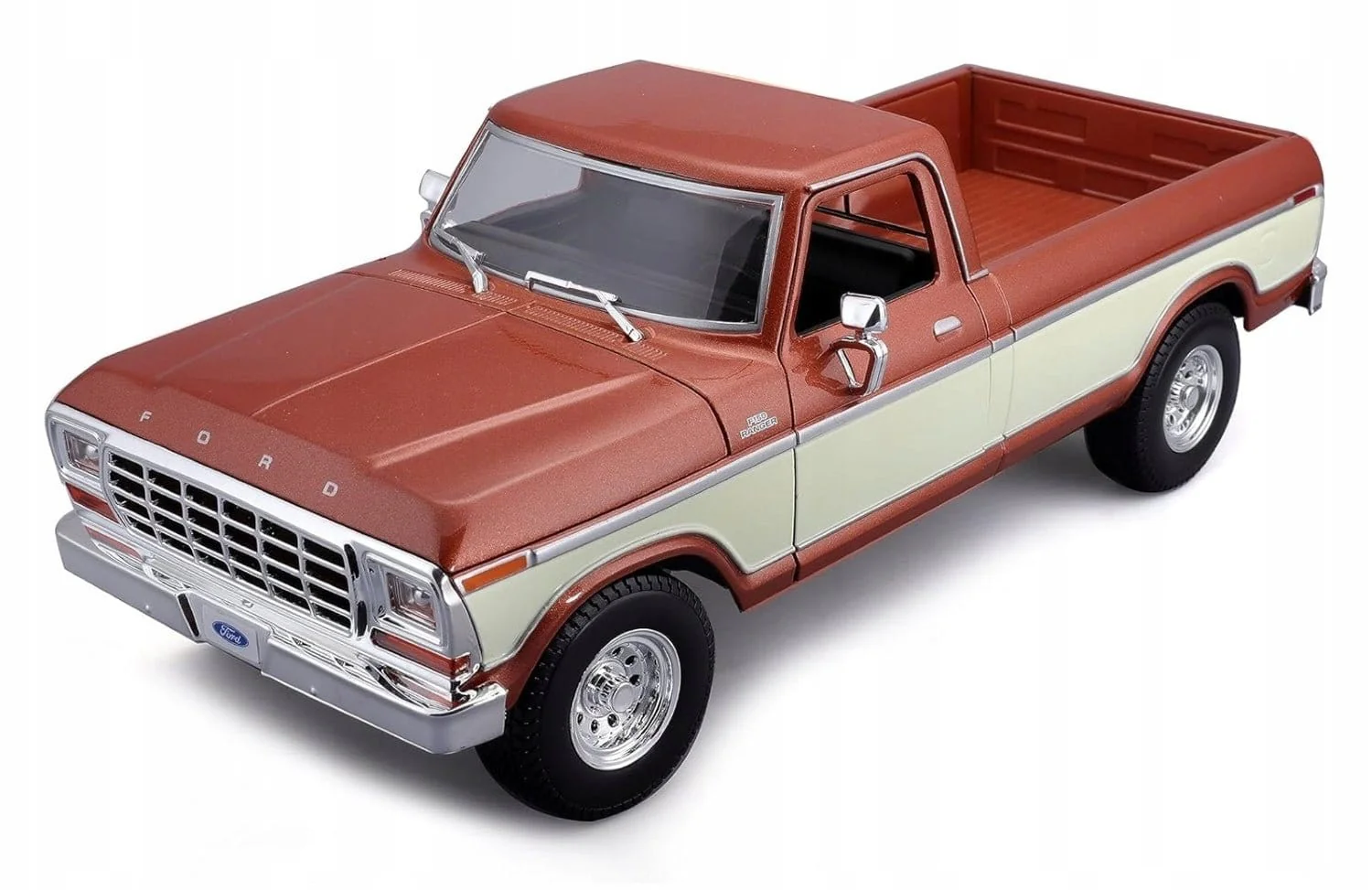 Maisto 1/18 1979 Ford F-150 Pickup Truck Bronze/Cream Diecast Model