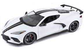 Maisto 1/18 2020 Chevrolet Corvette Stingray Coupe High Wing - White**