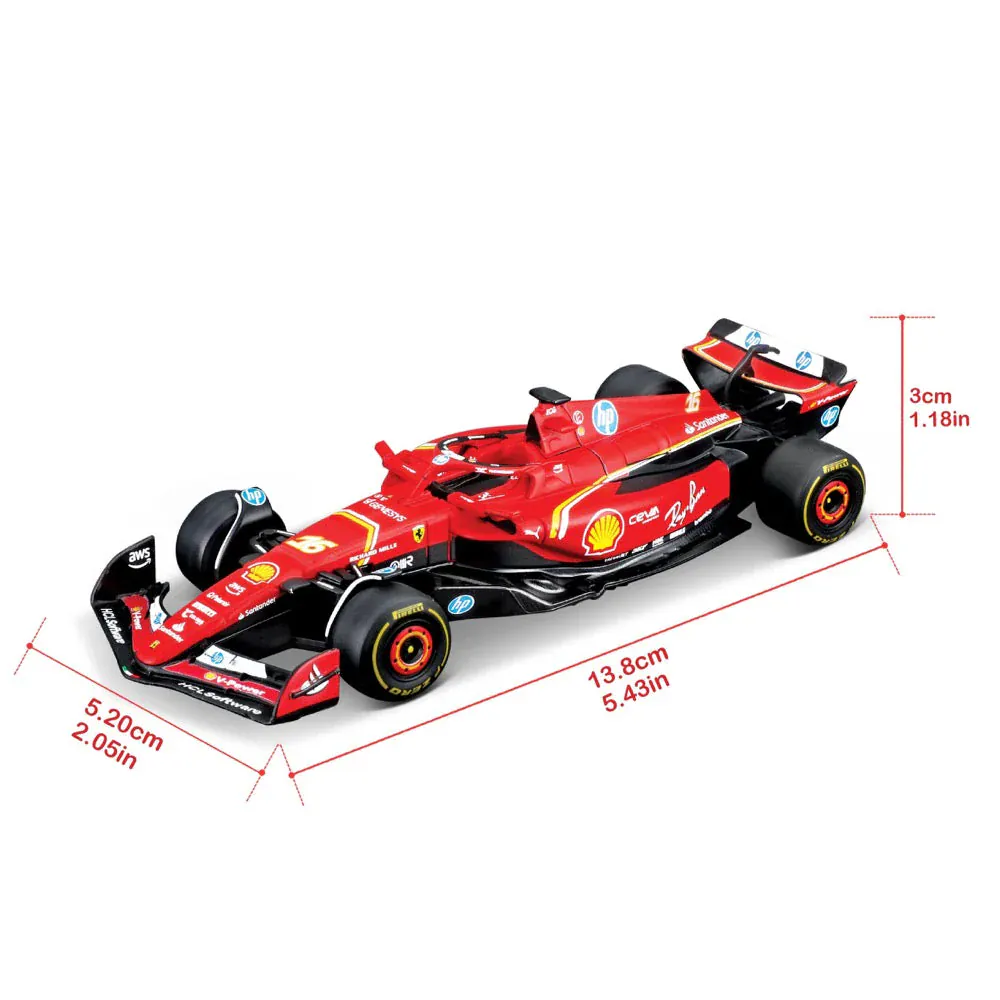 Maisto Tech 1:41 Diecast F-1 2024 Ferrari SF-24 with Racing Track - Leclerc #16 RC Car - Image 3