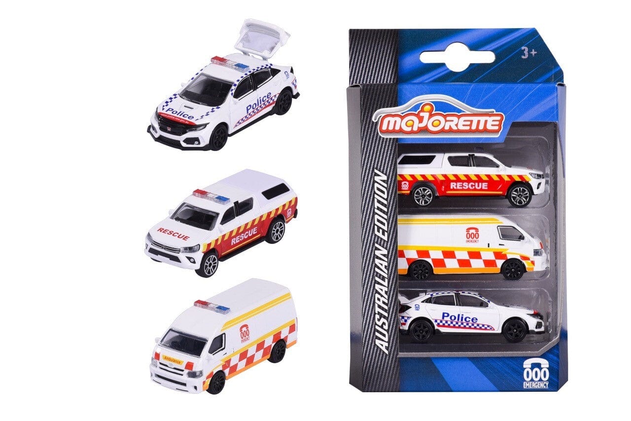 Majorette Australian Triple Zero 3pc Set