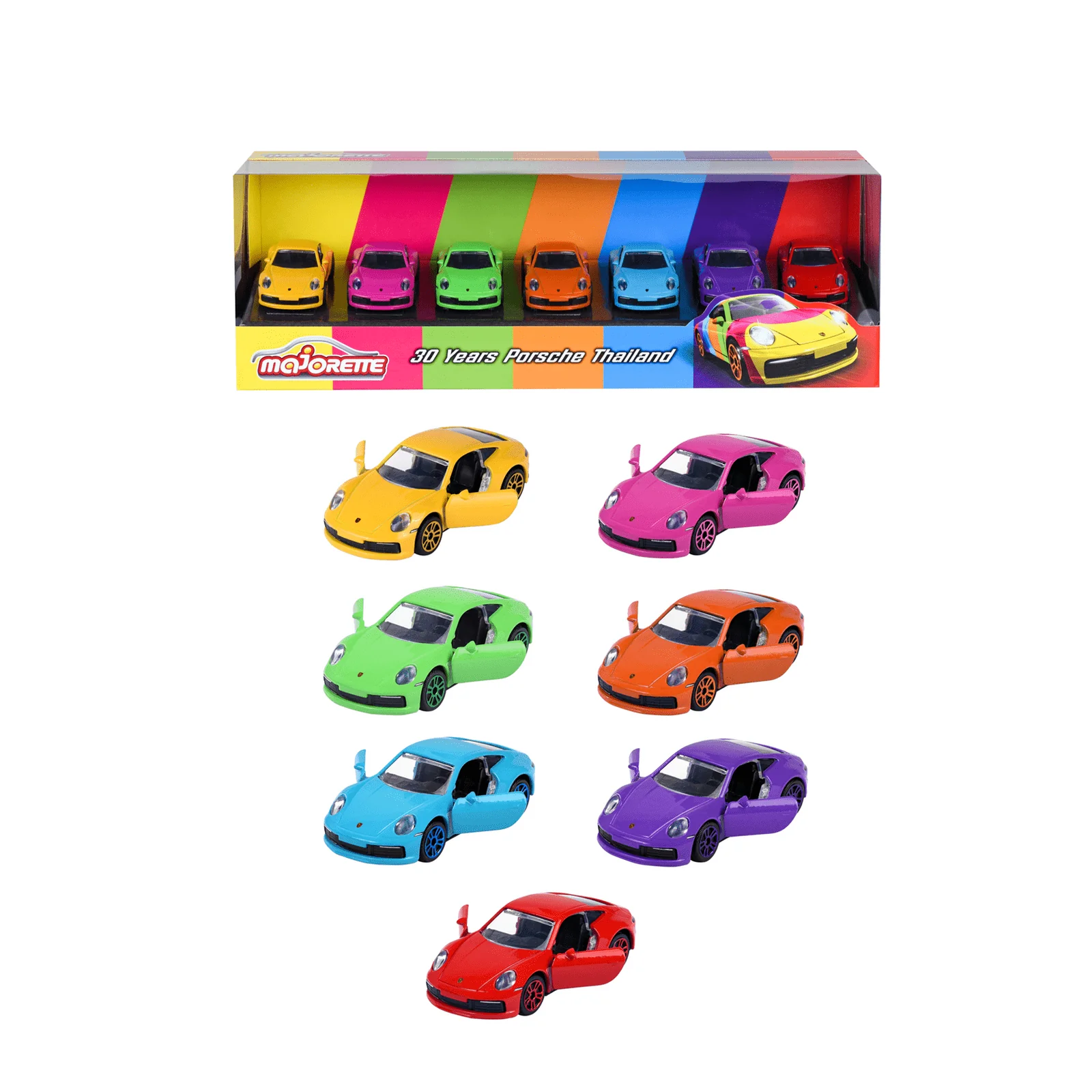 Majorette Porsche Colour Series 7pc Gift Pack