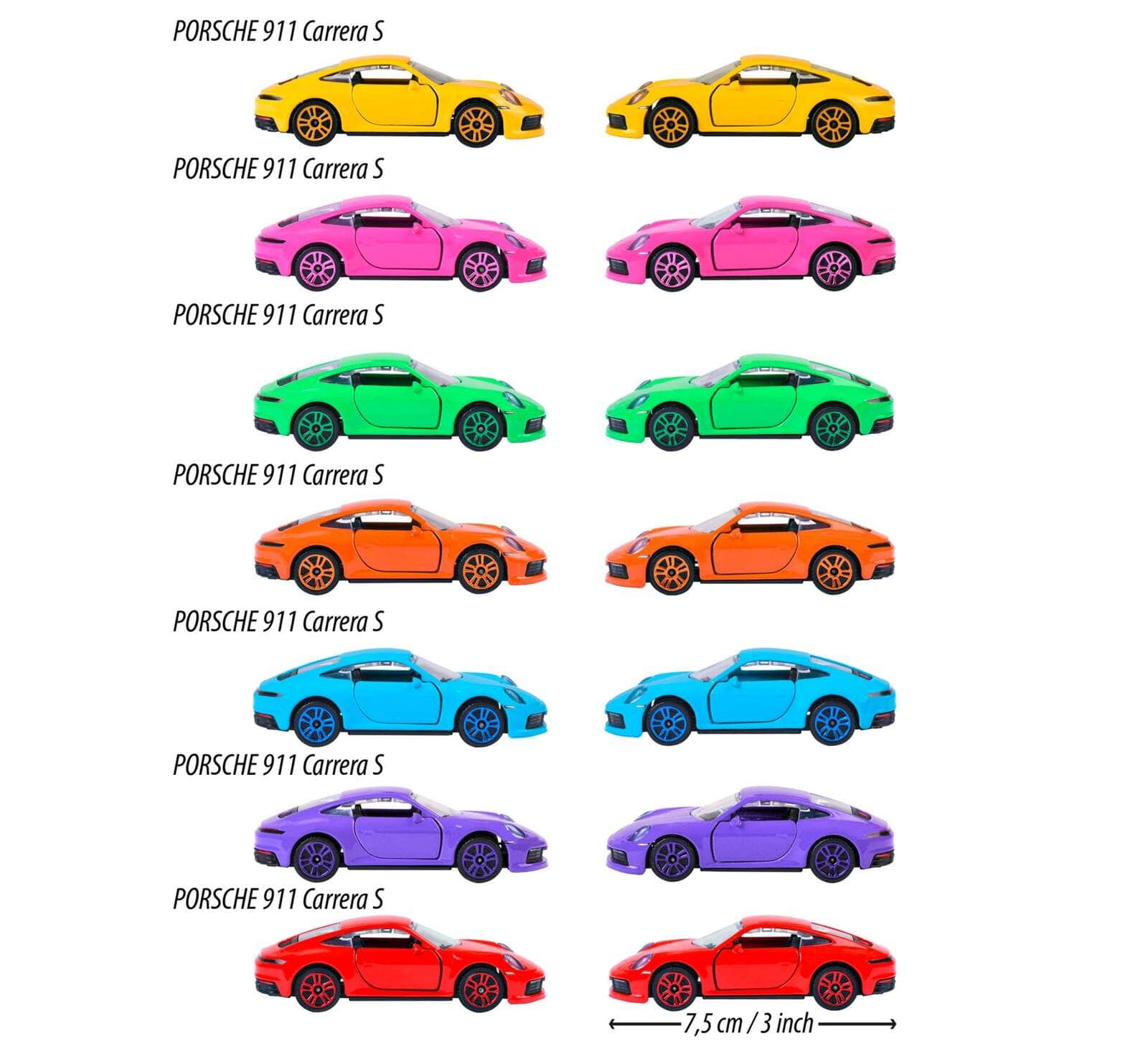 Majorette Porsche Colour Series 7pc Gift Pack - Image 2