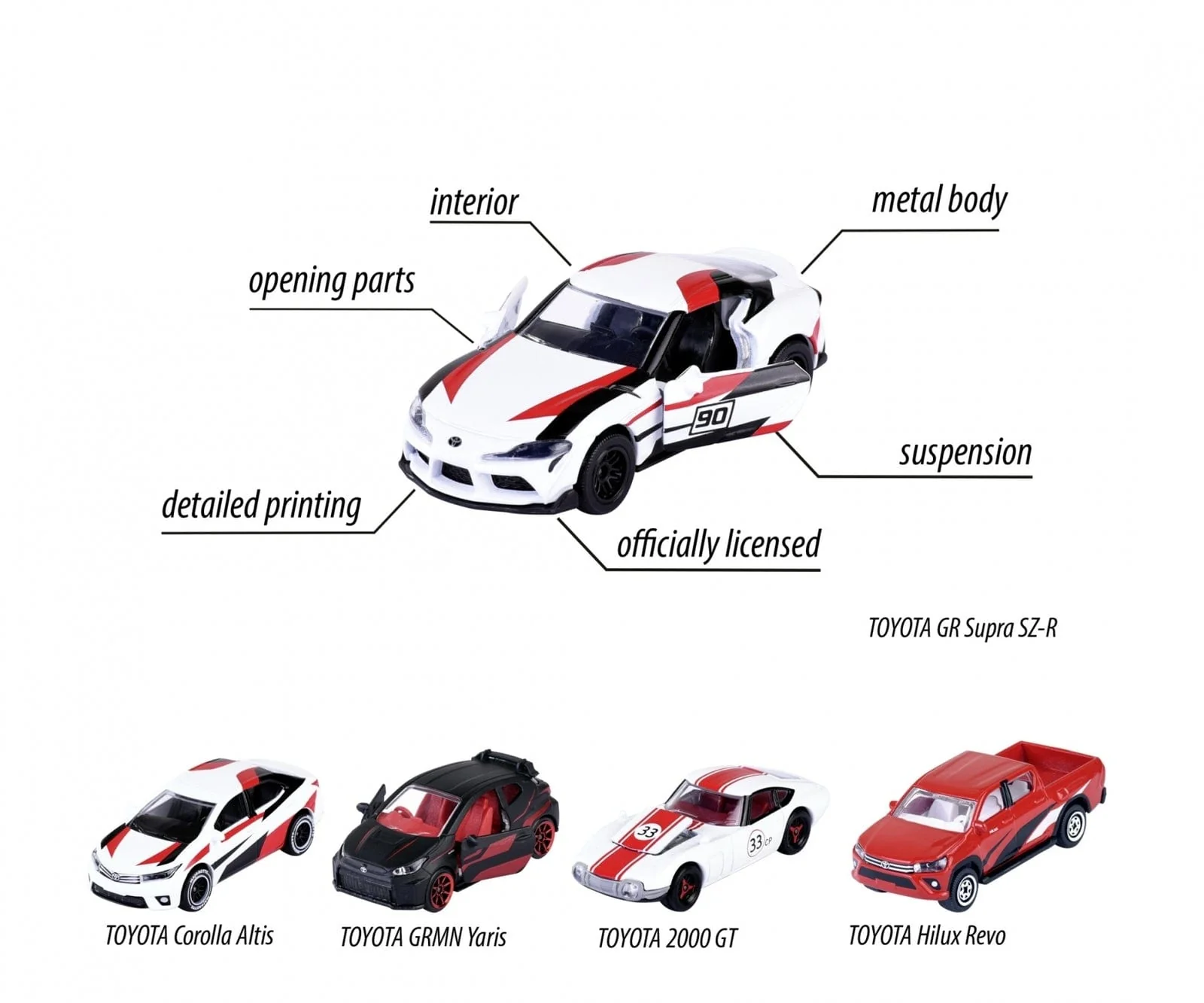 Majorette Toyota Racing 5pc Gift Pack