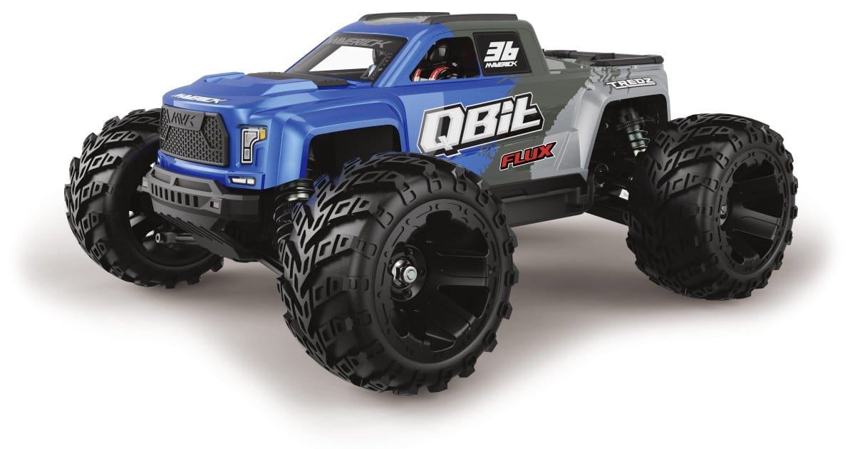 Maverick QBit MT Flux 1/16 4WD RTR Brushless Monster Truck (Blue) [151001]