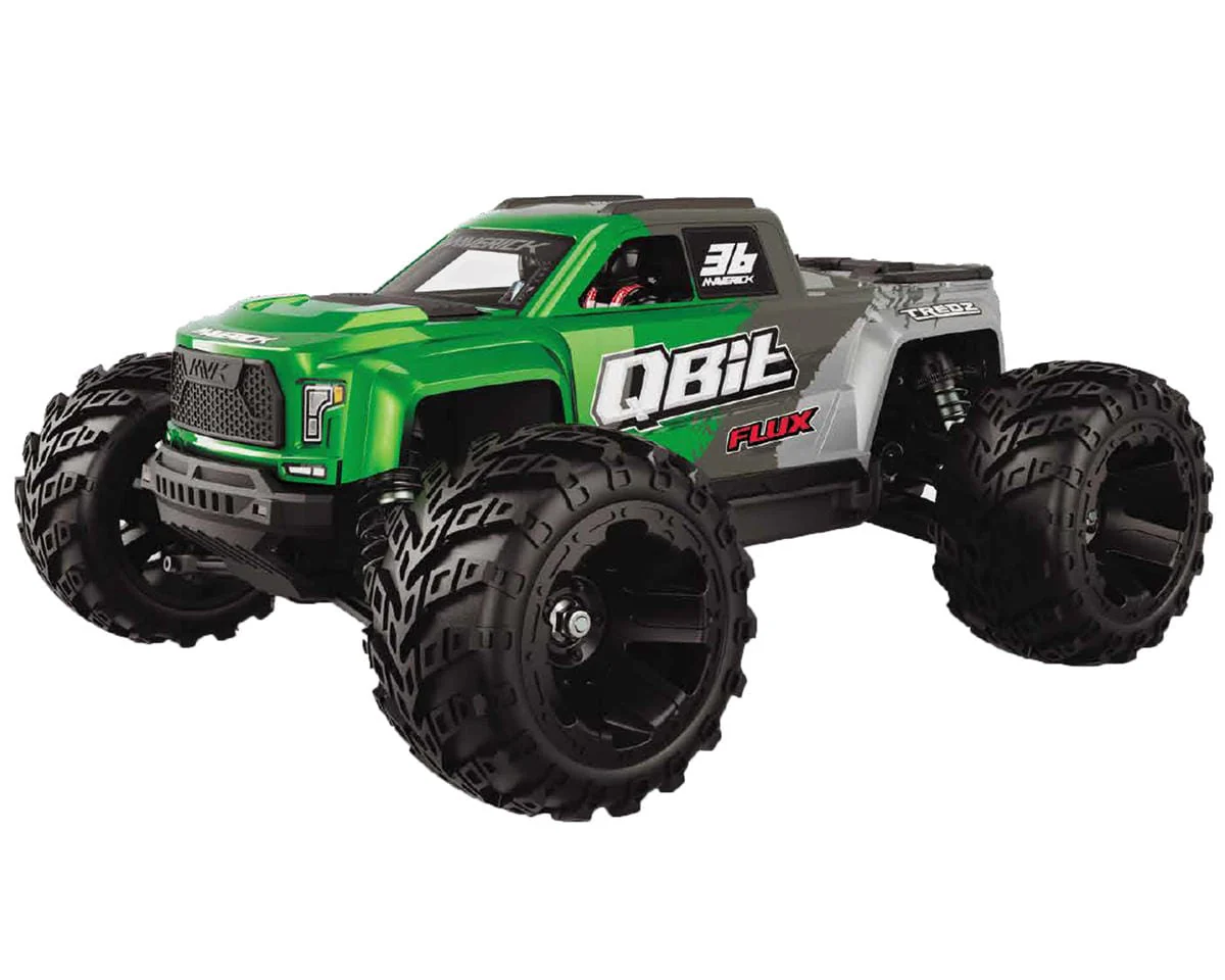 Maverick QBit MT Flux 1/16 4WD RTR Brushless Monster Truck (Green) [151006]