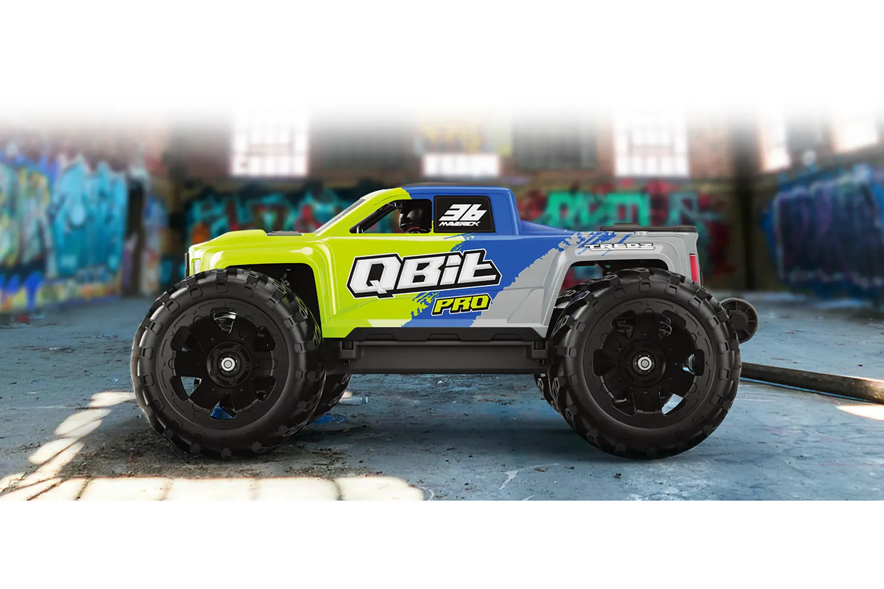 Maverick QBit MT Pro 1/16 4WD RTR Brushless Monster Truck (Green) [151002] - Image 2
