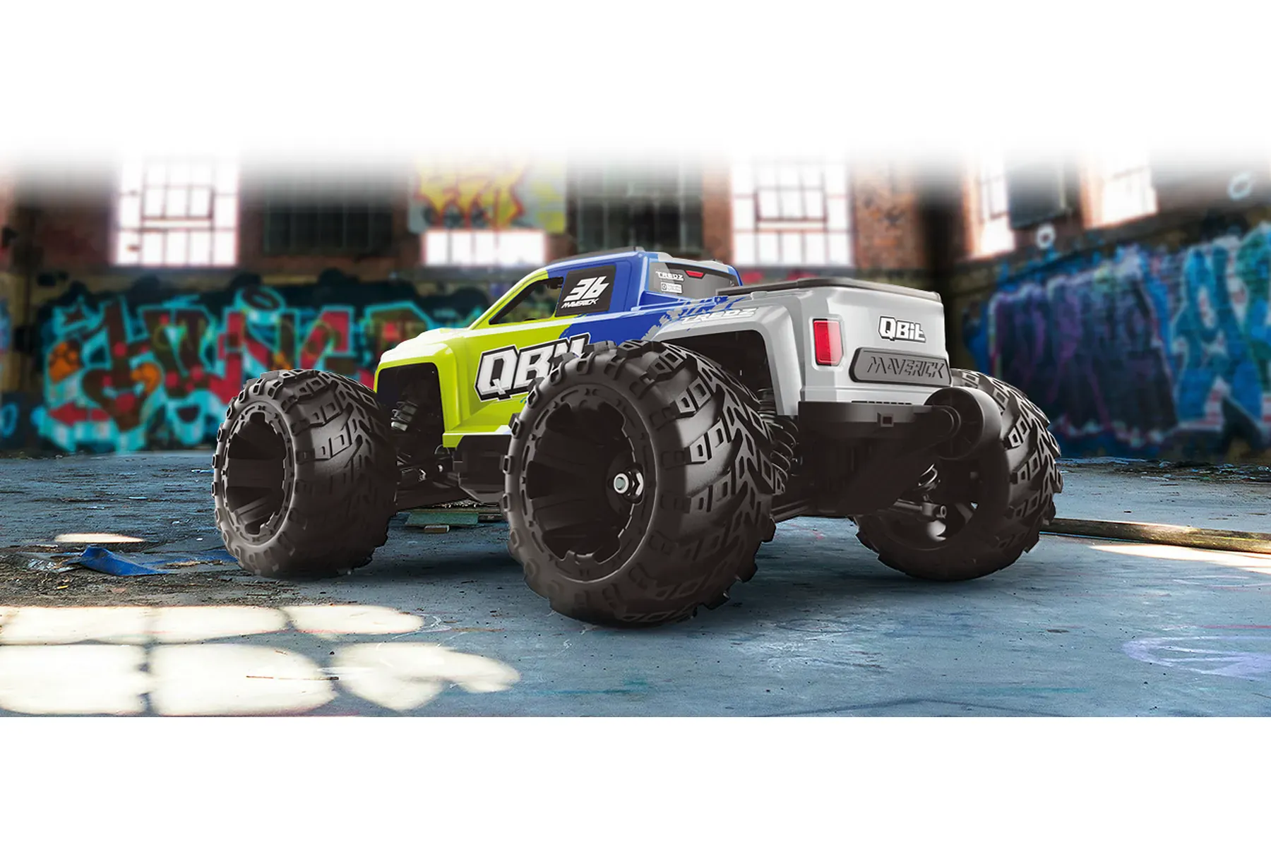 Maverick QBit MT Pro 1/16 4WD RTR Brushless Monster Truck (Green) [151002] - Image 3