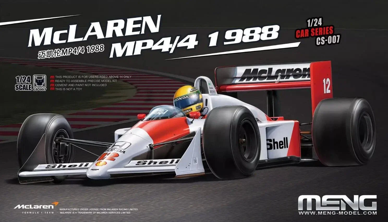 Meng 1/24 McLaren MP4/4 1988 Plastic Model Kit