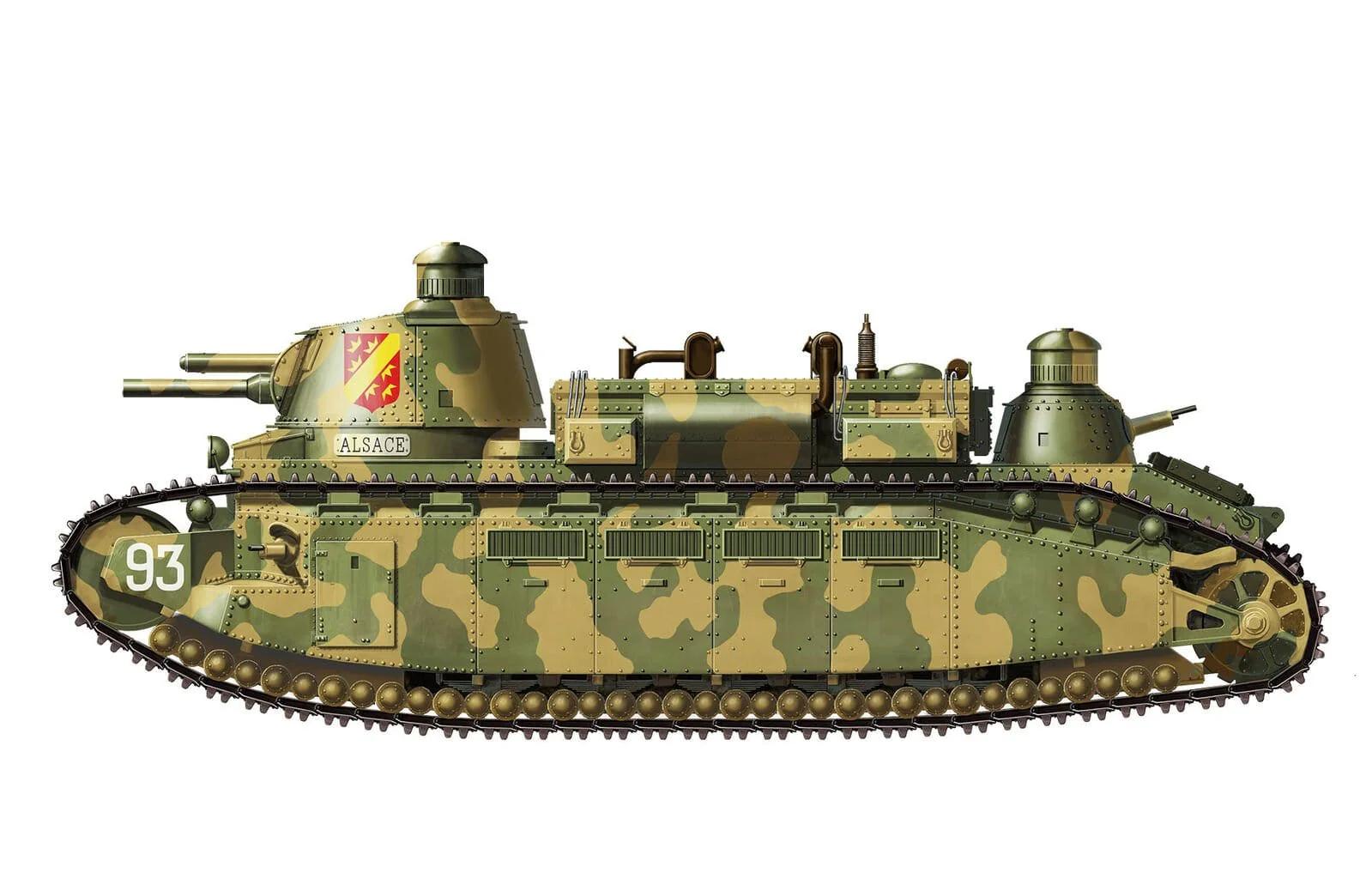 Meng 1/35 French Super Heavy Tank Char 2C Plastic Model Kit - Image 5