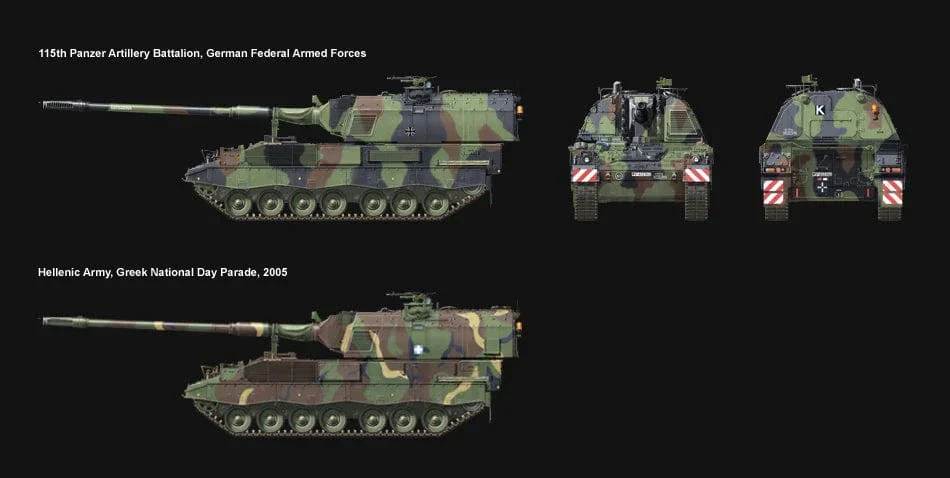 Meng 1/35 German Panzerhaubitze 2000 Self-Propelled Howitzer Plastic Model Kit - Image 4