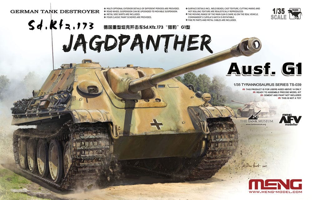 Meng 1/35 German Tank Destroyer Sd.Kfz.173 Jagdpanther Ausf. G1 Plastic Model Kit