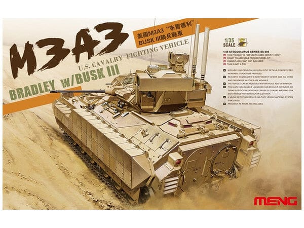 Meng 1/35 U.S. Cavalry Fighting Vehicle M3A3 Bradley w/BUSK III Plastic Model Kit