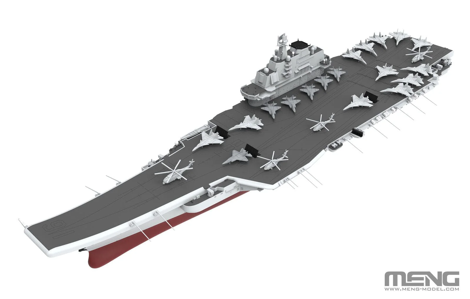 Meng 1/700 Aircraft Carrier Liaoning Plastic Model Kit - Image 4