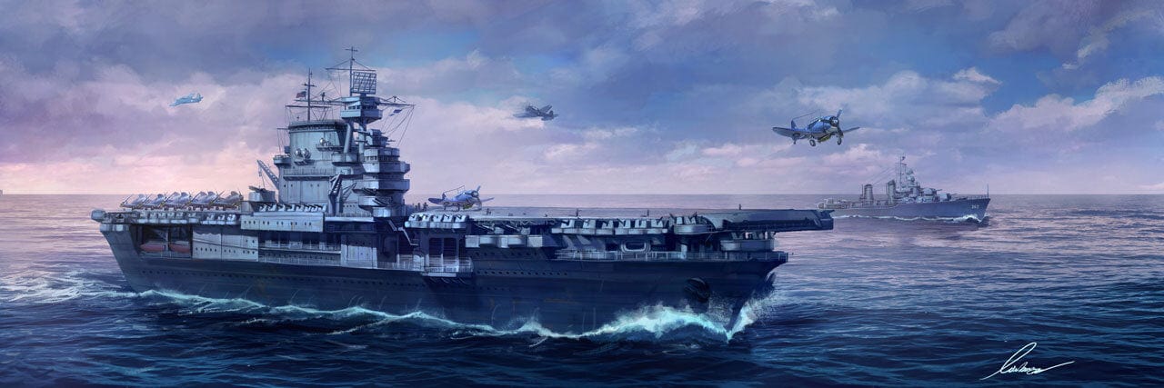 Meng 1/700 U.S. Navy Aircraft Carrier U.S.S. Enterprise (CV-6) Plastic Model Kit