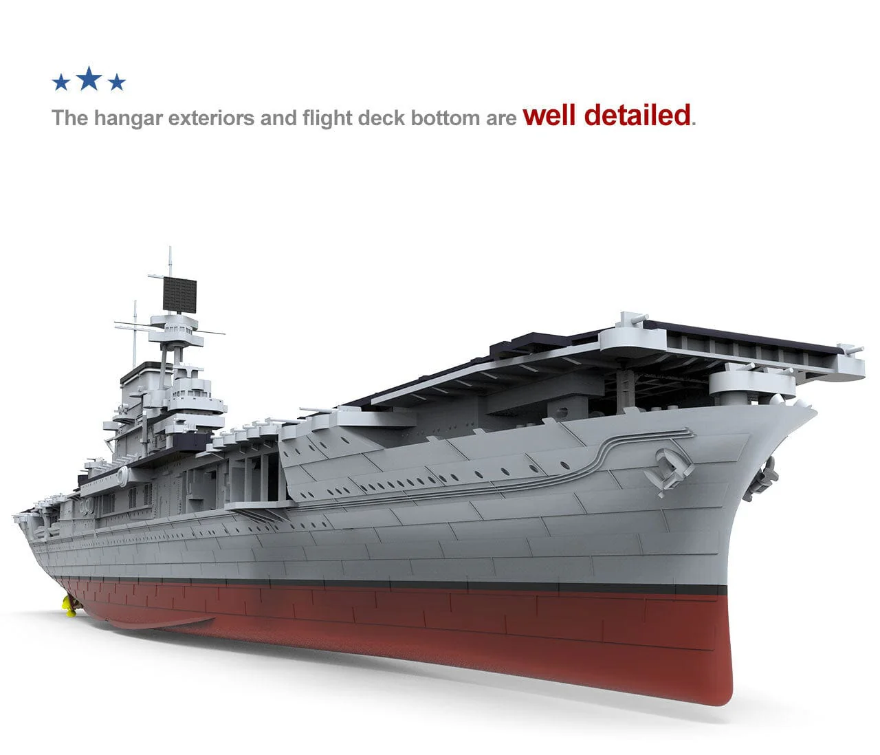 Meng 1/700 U.S. Navy Aircraft Carrier U.S.S. Enterprise (CV-6) Plastic Model Kit - Image 4