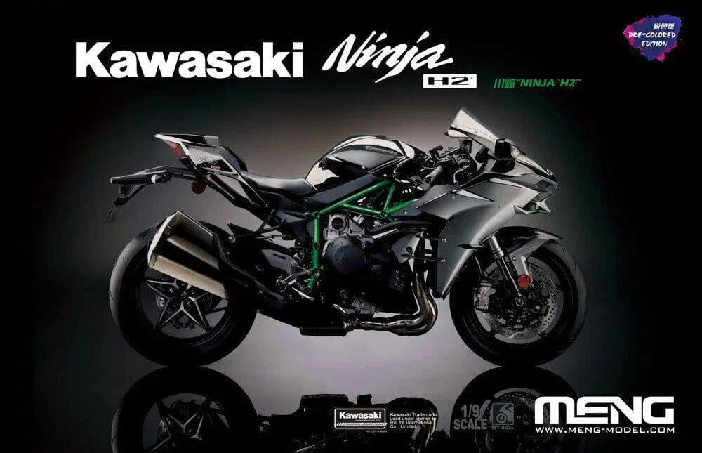 Meng 1/9 Kawasaki Ninja H2 (Pre-coloured Edition) Plastic Model Kit