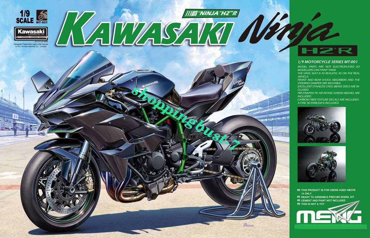 Meng 1/9 Kawasaki Ninja H2R (Pre-coloured Edition) Plastic Model Kit