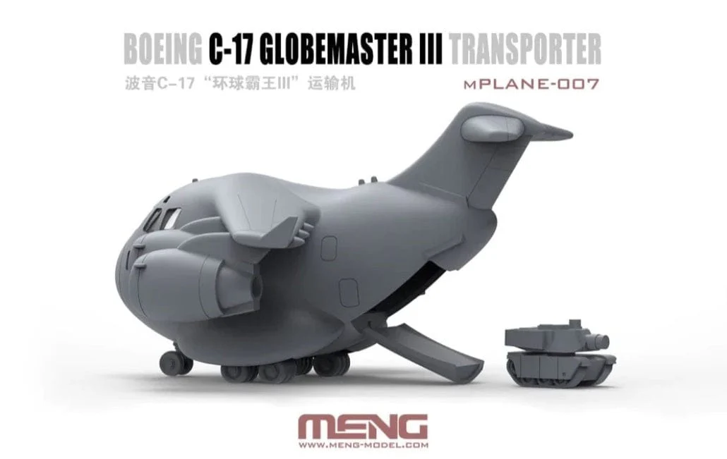 Meng Boeing C-17 Globemaster III Transporter (Cartoon Model) Plastic Model Kit - Image 3