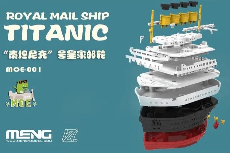 Meng Royal Mail Ship Titanic (Cartoon Model) Plastic Model Kit - Image 2