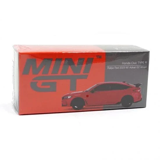 Mini GT 1/64 Honda Civic Type R Rallye Red 2023 Diecast Model Car - Image 2