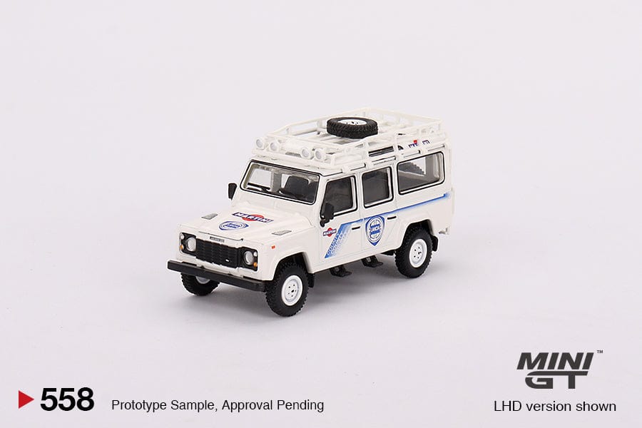 Mini GT 1/64 Land Rover Defender 110 1991 Safari Diecast Model Car - Image 3