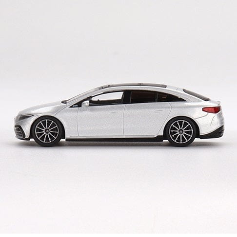 Mini GT 1/64 Mercedes-Benz Eqs 580 4Matic Silver Diecast Model Car - Image 2