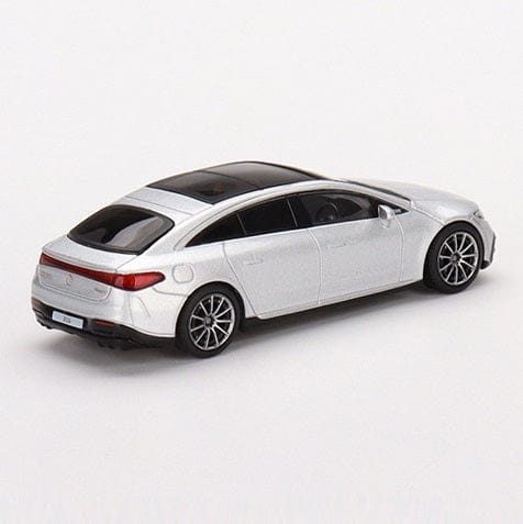 Mini GT 1/64 Mercedes-Benz Eqs 580 4Matic Silver Diecast Model Car - Image 3