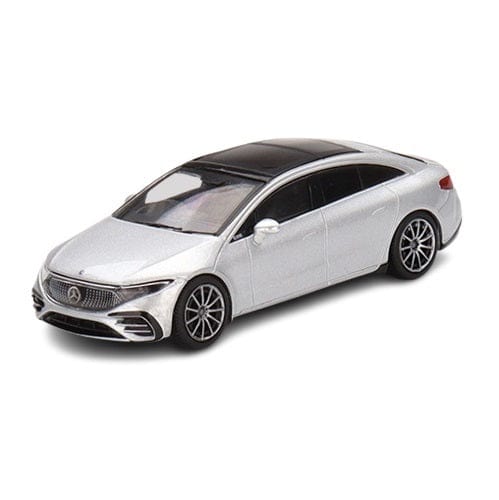 Mini GT 1/64 Mercedes-Benz Eqs 580 4Matic Silver Diecast Model Car - Image 4