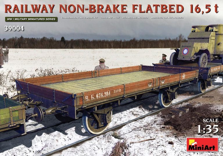Miniart 39004 1/35 Railway Non-brake Flatbed 16.5t Plastic Model Kit**