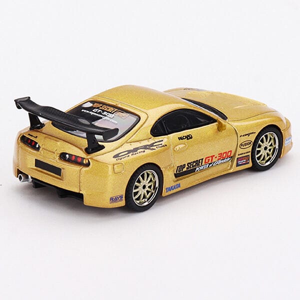 MiniGT 1/64 Toyota Supra JZA80 GT-300 Top Secret Gold - Image 3