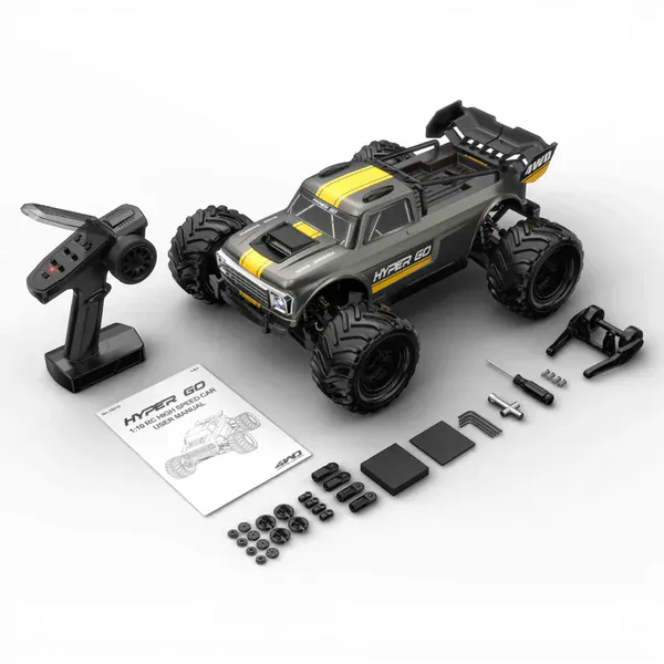 MJX 1/10 HyperGo 4WD 3S Brushless RC Truck (Grey) - Image 6