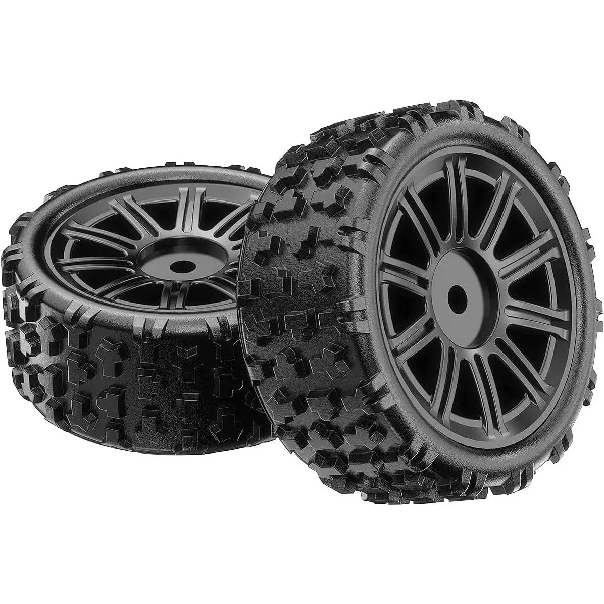 MJX 1/14 Pre-Mounted Off-Road Wheels (2pcs) [1415B1]