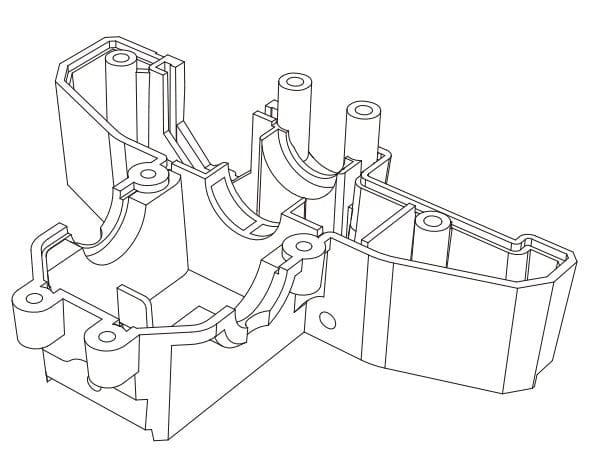 MJX 14191B Rear Differential Base
