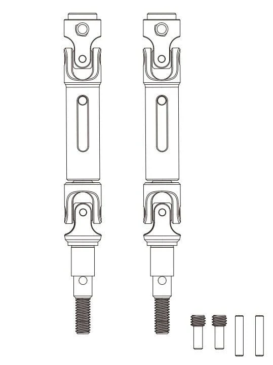 MJX 14410B Metal CVD Driveshafts (2pcs)