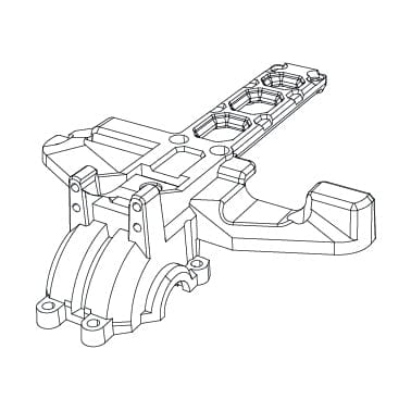 MJX 16190 Rear Upper Gearbox Cover