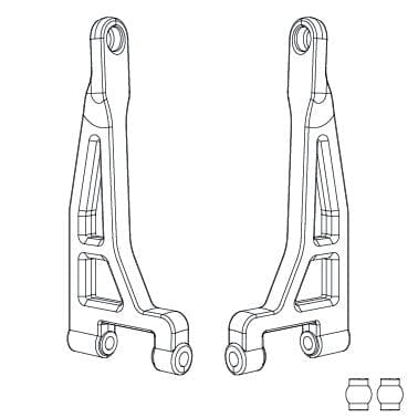 MJX 16240B Rear Upper Suspension Arms (2pcs)
